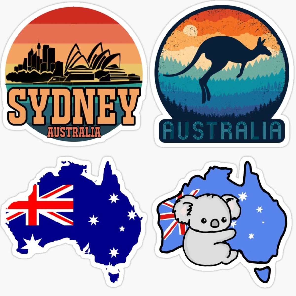 Australia Map BUMPER STICKER V - Car Accessories Australia ulasan dan harga