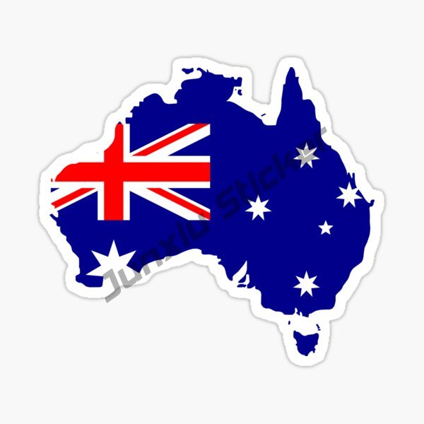 Australia Map BUMPER STICKER V - Car Accessories Australia ulasan dan harga
