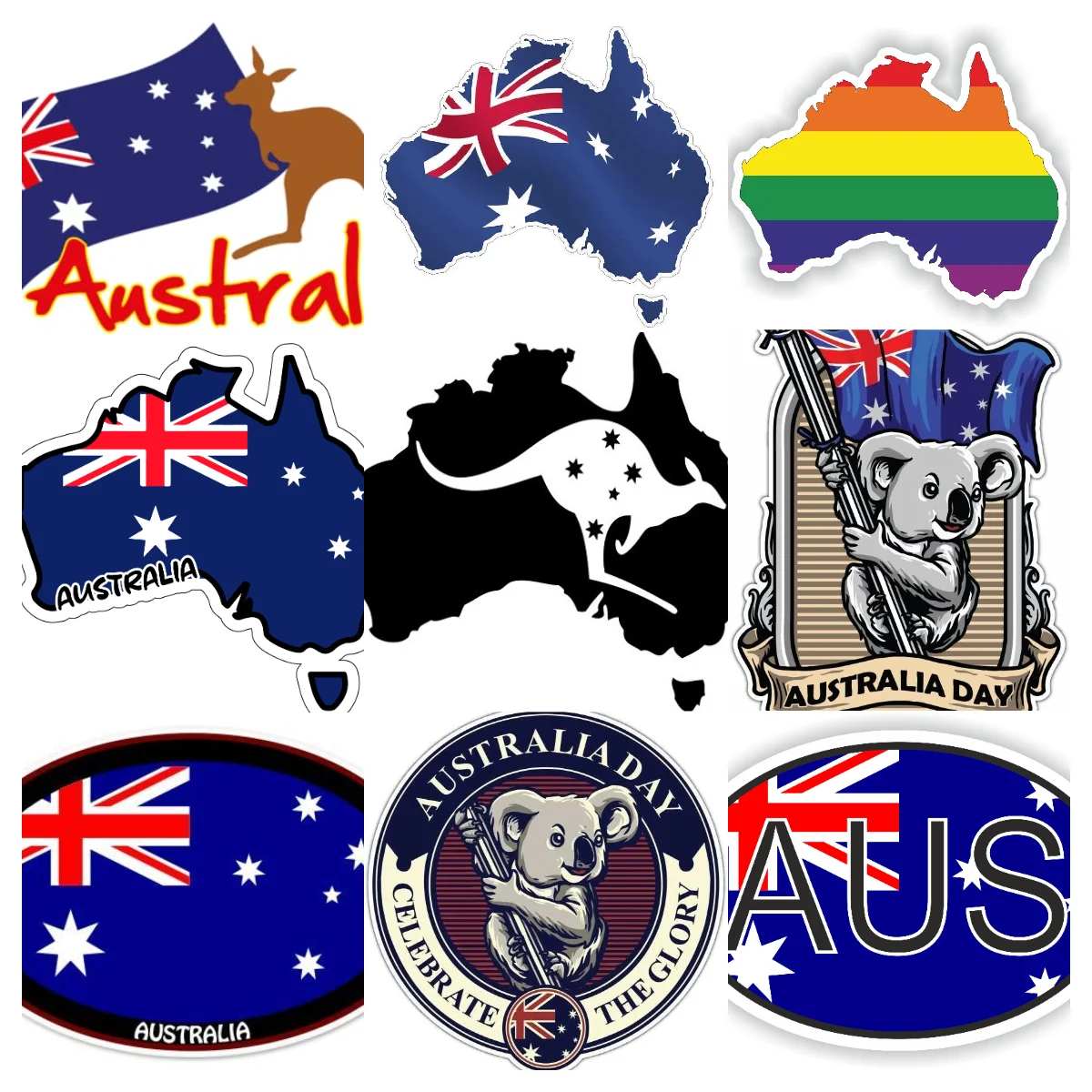 AUS Australia Flag Map Emblem  - Car Accessories Australia ulasan dan harga