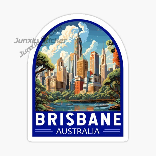 Australia BRISBANE Flag Vinyl  - Car Accessories Australia ulasan dan harga