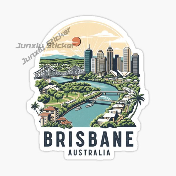 Australia BRISBANE Flag Vinyl  - Car Accessories Australia ulasan dan harga