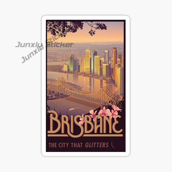 Australia BRISBANE Flag Vinyl  - Car Accessories Australia ulasan dan harga