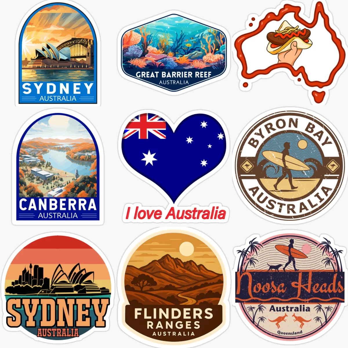 AUS Australia Flag Map Emblem  - Car Accessories Australia ulasan dan harga