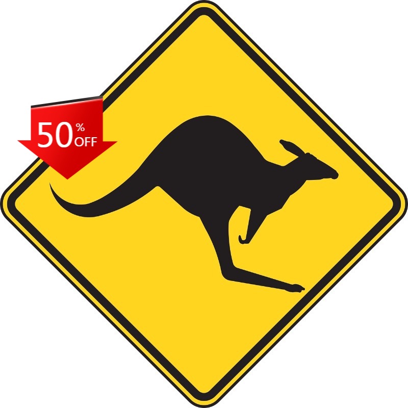 Kangaroo Sticker Crossing Sign - Car Accessories Australia ulasan dan harga