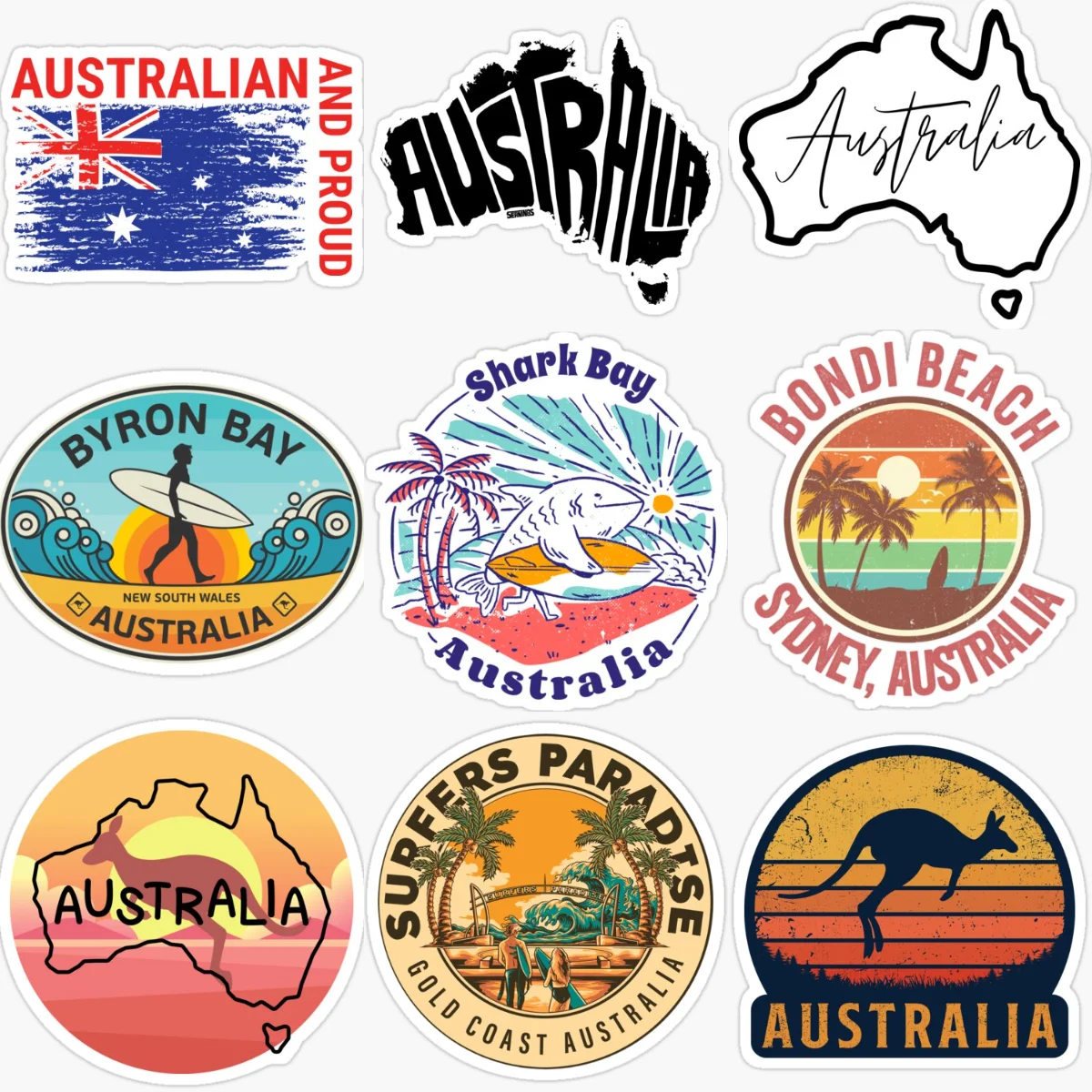 AUS Australia Flag Map Scenery - Car Accessories Australia ulasan dan harga