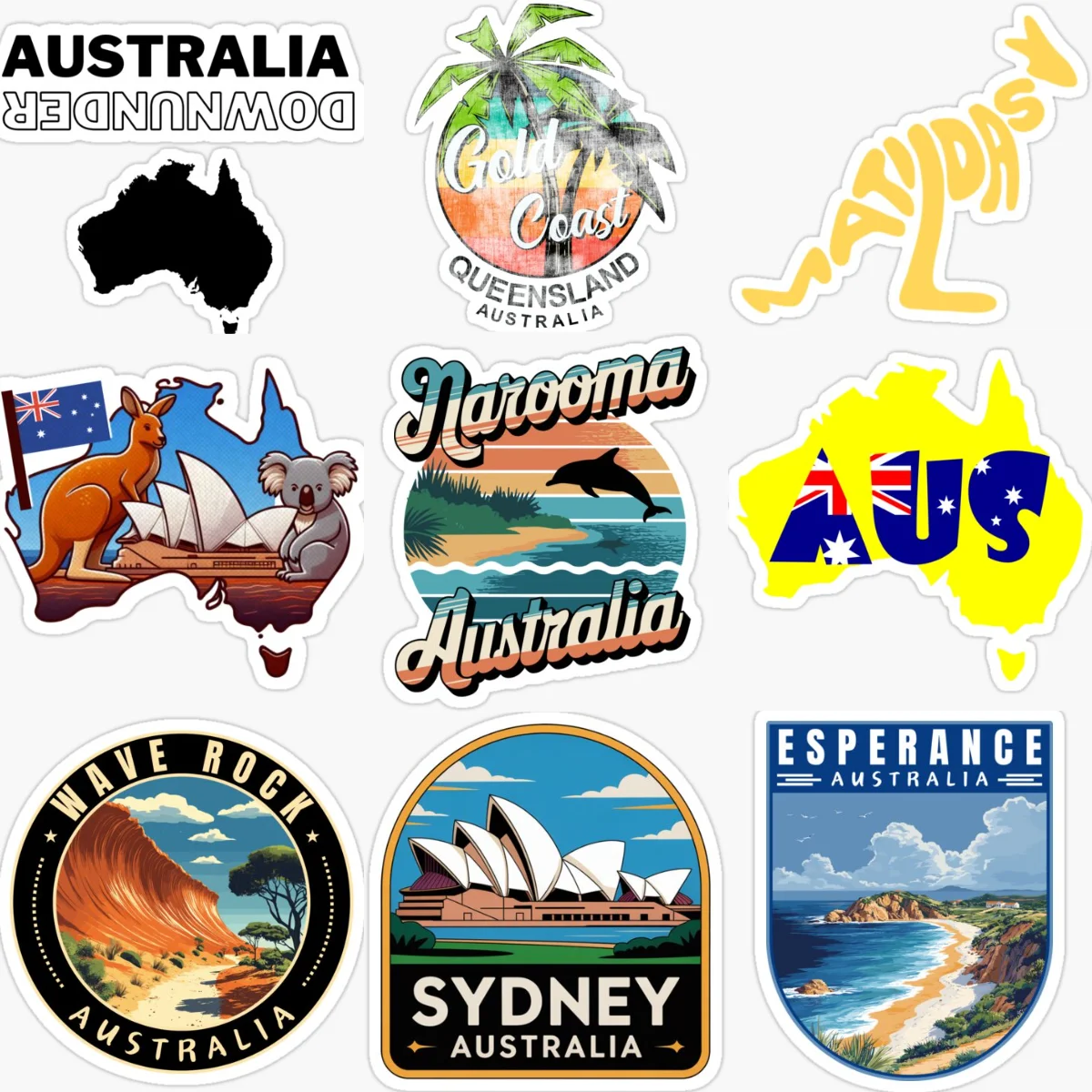 AUS Australia Flag Map Scenery - Car Accessories Australia ulasan dan harga