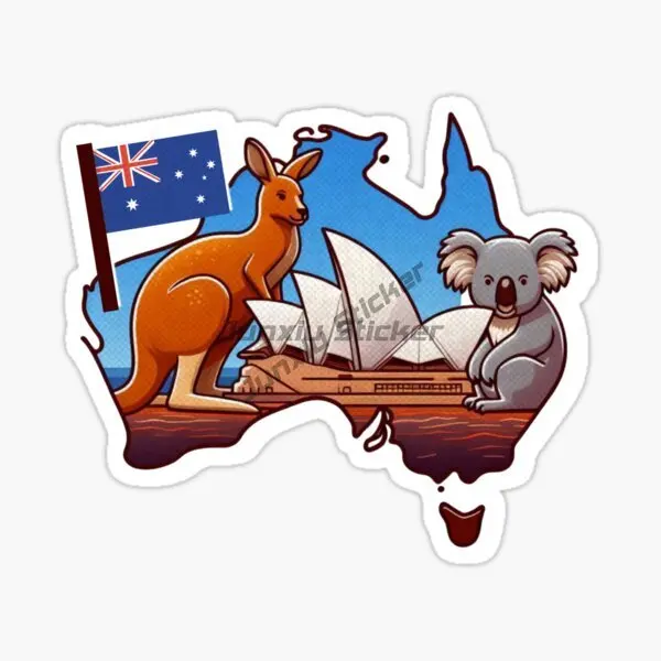AUS Australia Flag Map Scenery - Car Accessories Australia ulasan dan harga
